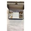 Image 3 : JEWELLERY BOX AND TRAY OF JEWELLERY