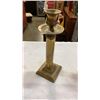 Image 12 : METAL FISHING FIGURE AND 3 BRASS TONE CANDLE HOLDERS
