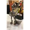 Image 4 : METAL FISHING FIGURE AND 3 BRASS TONE CANDLE HOLDERS