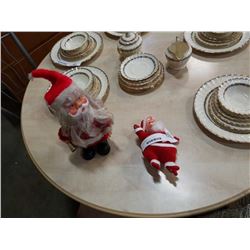 2 VINTAGE SANTA FIGURES