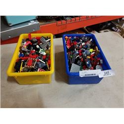 2 BINS OF LEGO