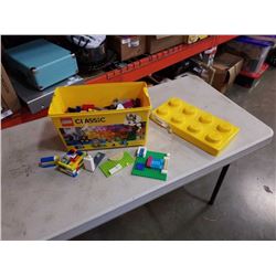 LEG BIN W/ LEGO CONTENTS