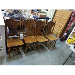 SET OF 4 PRESSBACK CHAIRS