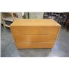 Image 1 : WOOD 3 DRAWER DRESSER WITH CARVED ACCENTS