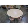 Image 1 : ROUND METAL BASE DINING TABLE WITH 4 CHAIRS