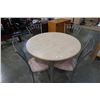 Image 2 : ROUND METAL BASE DINING TABLE WITH 4 CHAIRS