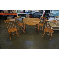 DROPLEAF DINING TABLE WITH 4 CHAIRS