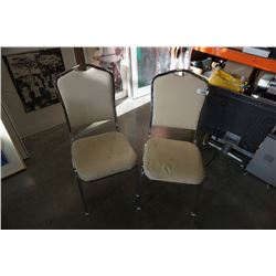 PAIR OF METAL FRAMED CHAIRS