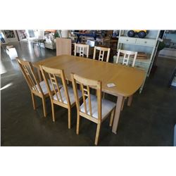 IKEA FORISHED TABLE 40" X 76"/100" AND 6 CHAIRS