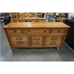 9 DRAWER SATIN WALNUT DRESSER