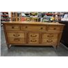 Image 2 : 9 DRAWER SATIN WALNUT DRESSER
