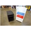 Image 1 : SMALL WHITE SHELF AND BLACK ENDTABLE