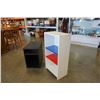 Image 2 : SMALL WHITE SHELF AND BLACK ENDTABLE