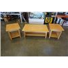 Image 1 : MAPLE COFFEE TABLE AND 2 ENDTABLES