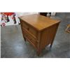 Image 15 : 5 DRAWER SATIN WALNUT HIGHBOY DRESSER AND 2 DRAWER NIGHTSTAND