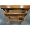 Image 18 : 5 DRAWER SATIN WALNUT HIGHBOY DRESSER AND 2 DRAWER NIGHTSTAND