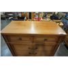 Image 4 : 5 DRAWER SATIN WALNUT HIGHBOY DRESSER AND 2 DRAWER NIGHTSTAND