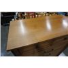 Image 5 : 5 DRAWER SATIN WALNUT HIGHBOY DRESSER AND 2 DRAWER NIGHTSTAND