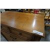 Image 7 : 5 DRAWER SATIN WALNUT HIGHBOY DRESSER AND 2 DRAWER NIGHTSTAND