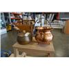 Image 2 : 2 HAND HAMMERED COPPER POTS