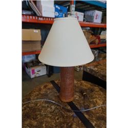 WOOD CARVED TABLE LAMP