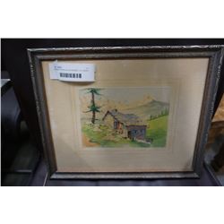 FRAMED WATER COLOR SIGNED  A.L DAVEY