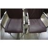 Image 3 : SET OF 4 METAL FRAMED LEATHER CHAIRS - BY SCAN DESIGN