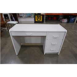 WHITE 4 DRAWER DESK