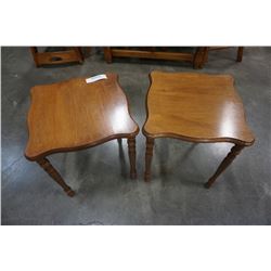 2 SMALL MAPLE ENDTABLES