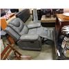 Image 3 : GREY LEATHER ROCKING RECLINER CHAIR