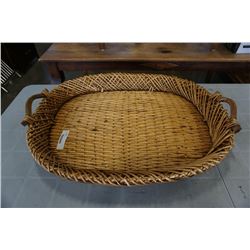 WICKER DOG BED