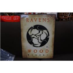 RAVENS WOOD WINERY TIN SIGN