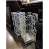 Image 3 : Two decorative metal umbrella stands and metal plant