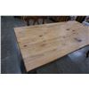 Image 3 : RUSTIC WOOD DINING TABLE AND 2 CHAIRS