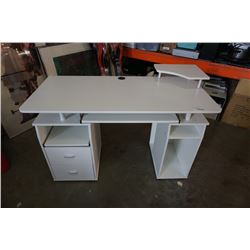 WHITE DOUBLE PEDESTAL DESK