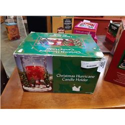 CHRISTMAS HURRICANE CANDLE HOLDER IN BOX