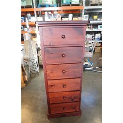 6 DRAWER PINE CHEST OF DRAWERS