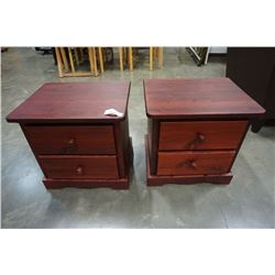 PAIR OF PINE 2 DRAWER NIGHTSTANDS