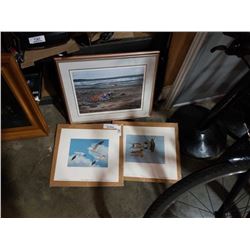 2 SIGNED LIMITED EDITION PRINTS, SEAGULLS AND BEACH