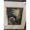 Image 3 : JOAN MONT ARCA - DIPTYCH, DRY POINT ETCHING "MAN LIVING BY HIS OWN LIGHT MAN LIVING BY GODS LIGHT"