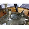 Image 2 : SILVER PLATE AND PEWTER PIECES - PLATTER, CUPS