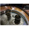 Image 3 : SILVER PLATE AND PEWTER PIECES - PLATTER, CUPS