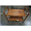 Image 1 : VINTAGE TEAK 2 TIER ROLLING SERVING CART