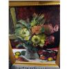 Image 2 : FRAMED OIL ON PANEL "STILL LIFE W/ FLOWERS" SIGNED MARKELL