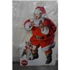 Image 2 : 2 VINTAGE COCA-COLA STAND UP SANTA  ADVERTS - 3.5 AND 5 FEET TALL