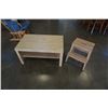 Image 1 : IKEA COFFEE TABLE AND SMALL WOOD STEP
