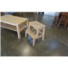 Image 3 : IKEA COFFEE TABLE AND SMALL WOOD STEP