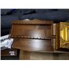 Image 2 : WALNUT SPOON RACK AND GILT KEEPSAKE BOX