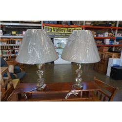 PAIR OF TRIPLE PRISM TABLE LAMPS