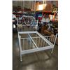 Image 1 : WHITE METAL DOUBLE SIZE BED FRAME
